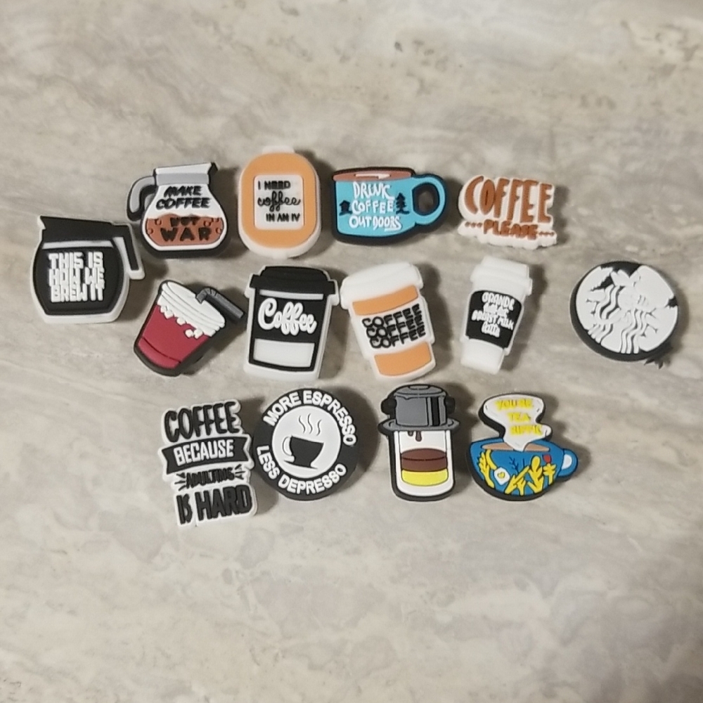 Coffee-Themed Shoe Charms Jibbitz